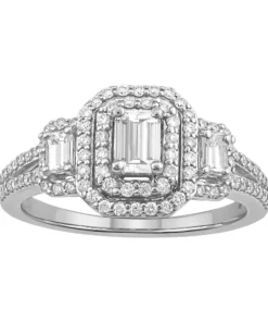 Simply Vera Vera Wang Diamond Halo Engagement Ring in 14k White Gold (1 ct. T.W.)