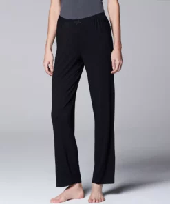 Women's Simply Vera Vera Wang Basic Solid Luxury Pajama Pants
