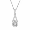 Simply Vera Vera Wang 3/8 Carat T.W. Diamond Sterling Silver Halo Teardrop Pendant Necklace