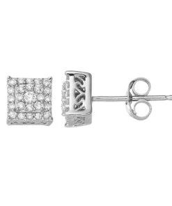 Simply Vera Vera Wang Sterling Silver 1/4 Carat T.W. Diamond Square Stud Earrings