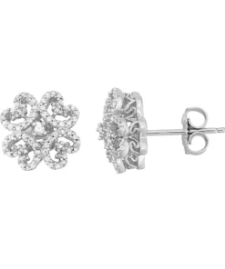 Simply Vera Vera Wang 1/4 Carat T.W. Diamond Sterling Silver Flower Stud Earrings