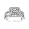 Simply Vera Vera Wang 14k White Gold 1 Carat T.W. Certified Diamond Square Halo Engagement Ring