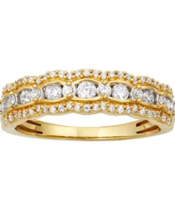 Simply Vera Vera Wang 14k White Gold 1/2 Carat T.W. Diamond Scalloped Wedding Ring