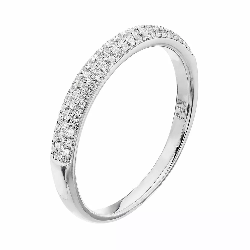Simply Vera Vera Wang 14k White Gold 1/4 Carat T.W. Diamond Wedding Ring - Image 2