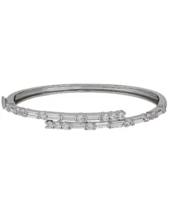 Simply Vera Vera Wang Sterling Silver Lab-Created White Sapphire Bypass Bangle Bracelet