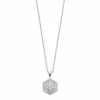 Simply Vera Vera Wang 10th Anniversary Sterling Silver 1/3 Carat T.W. Diamond Flower Hexagon Pendant