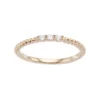 Simply Vera Vera Wang 14k Gold 1/10 Carat T.W. Diamond 3-Stone Twist Anniversary Ring