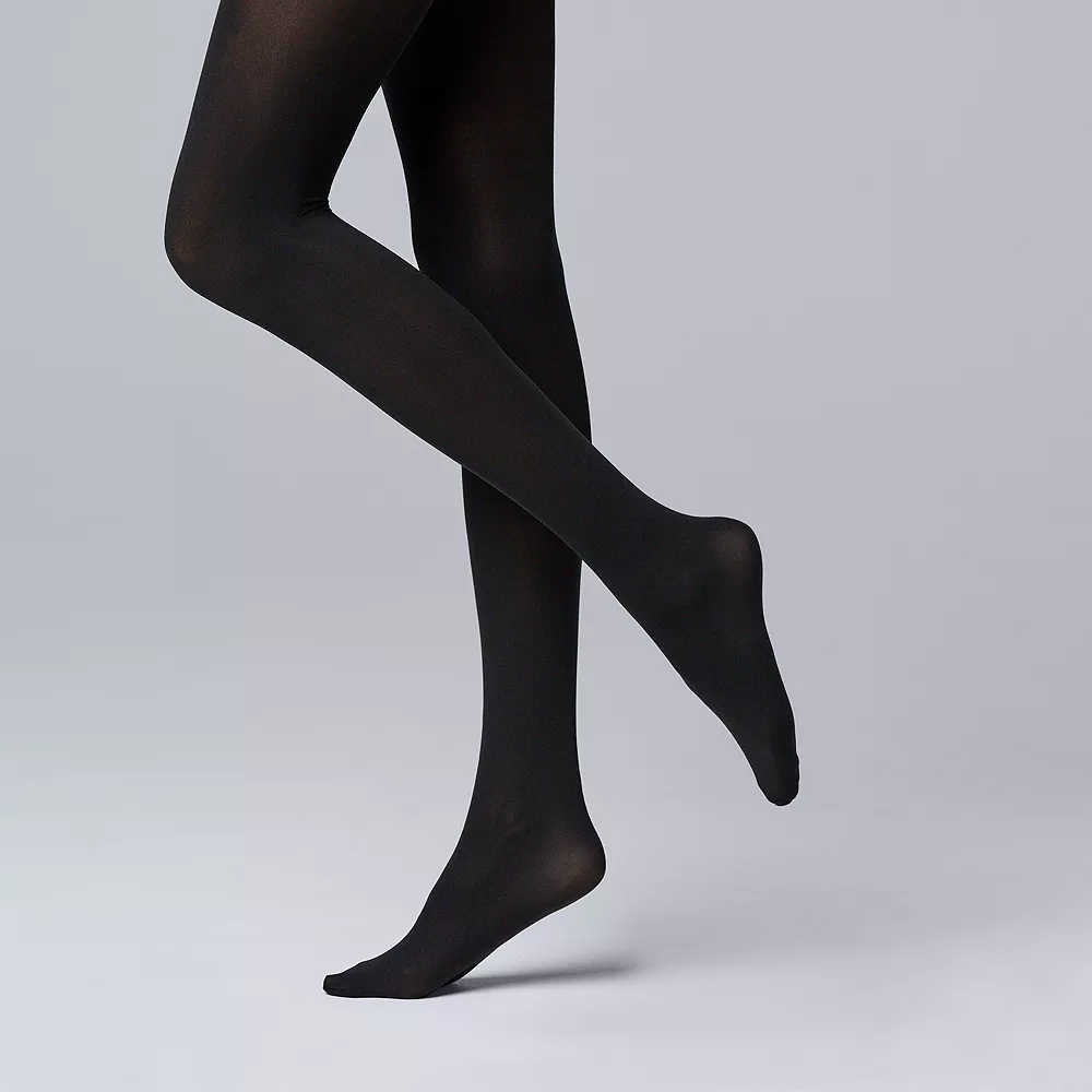Simply Vera Vera Wang Opaque 90D Control Top Tights - Image 5