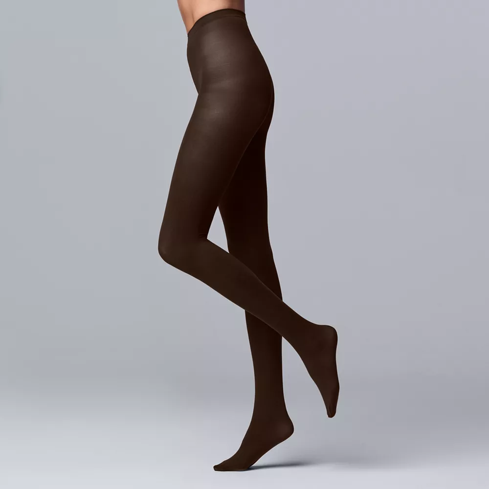 Simply Vera Vera Wang Opaque 90D Control Top Tights - Image 2