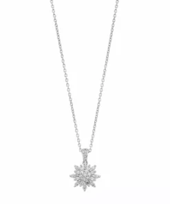 Simply Vera Vera Wang Sterling Silver 1/3 Carat T.W. Diamond Snowflake Pendant