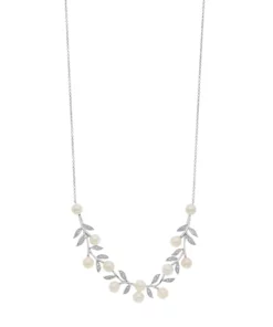 Simply Vera Vera Wang Sterling Silver Freshwater Cultured Pearl & Diamond Accent Branch Necklace