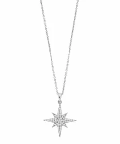 Simply Vera Vera Wang Sterling Silver 1/4 Carat T.W. Diamond Starburst Pendant