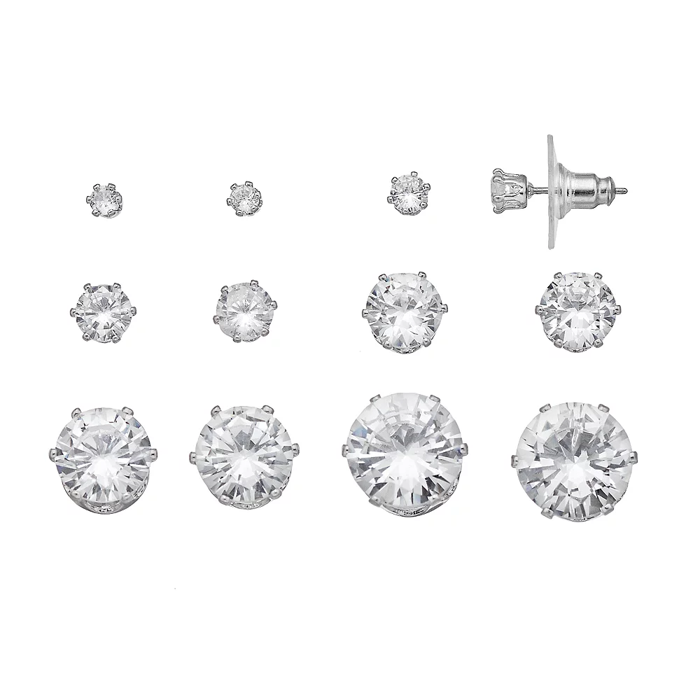 Simply Vera Vera Wang Simulated Crystal Stud Earring Set