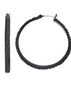 Simply Vera Vera Wang Black Hoop Earrings