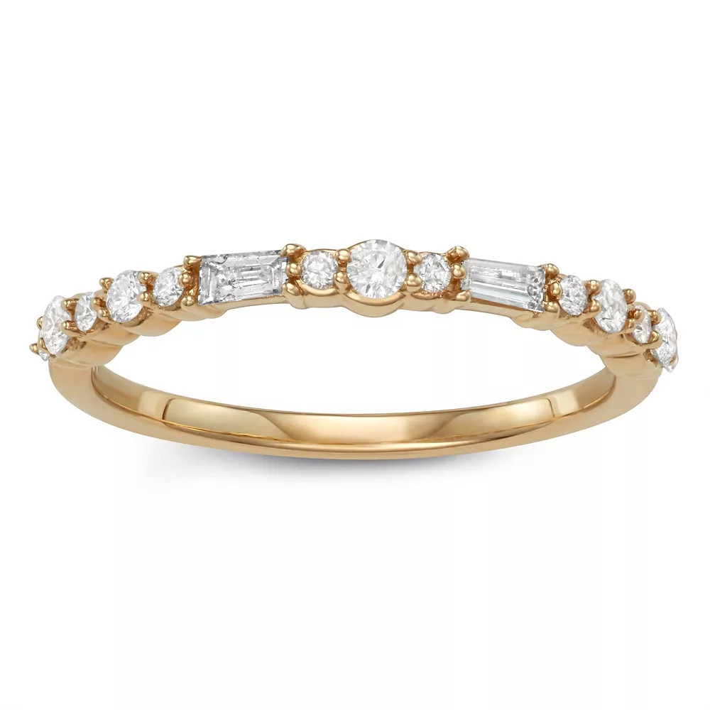 Simply Vera Vera Wang 14k Gold 1/3 Carat T.W. Diamond Anniversary Ring - Image 2
