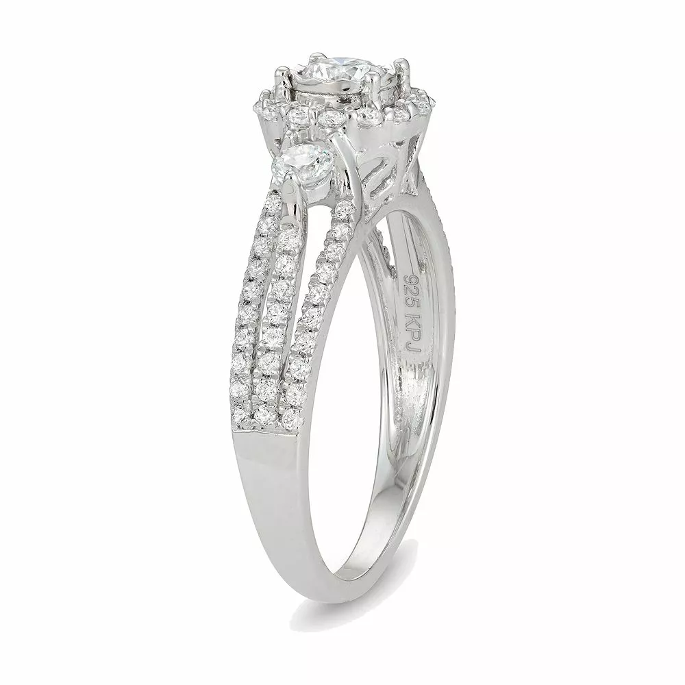 Simply Vera Vera Wang 14k White Gold 1 Carat T.W. Halo Diamond Ring - Image 2