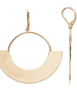 Simply Vera Vera Wang Gold Tone Hoop Drop Earrings