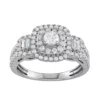 Simply Vera Vera Wang 14k White Gold 1 Carat T.W. Diamond Tiered Engagement Ring