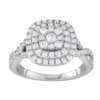 Simply Vera Vera Wang 14k White Gold 1 Carat T.W. Diamond Tiered Engagement Ring