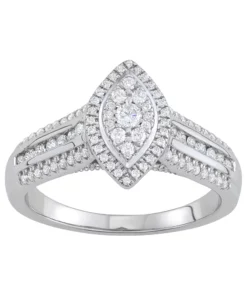 Simply Vera Vera Wang 14k White Gold 1/2 Carat T.W. Diamond Marquise Engagement Ring