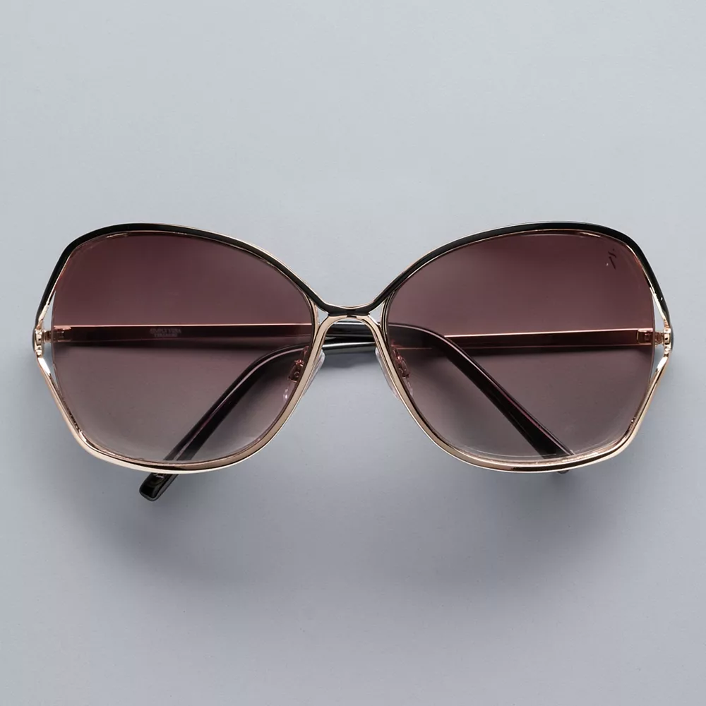 Women's Simply Vera Vera Wang Just Married Square Sunglasses - Image 2