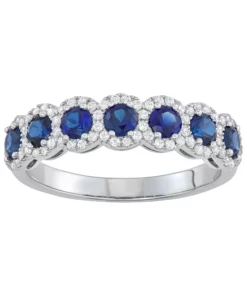 Simply Vera Vera Wang 14k White Gold 1 1/3 Carat T.W. Diamond & Sapphire Ring