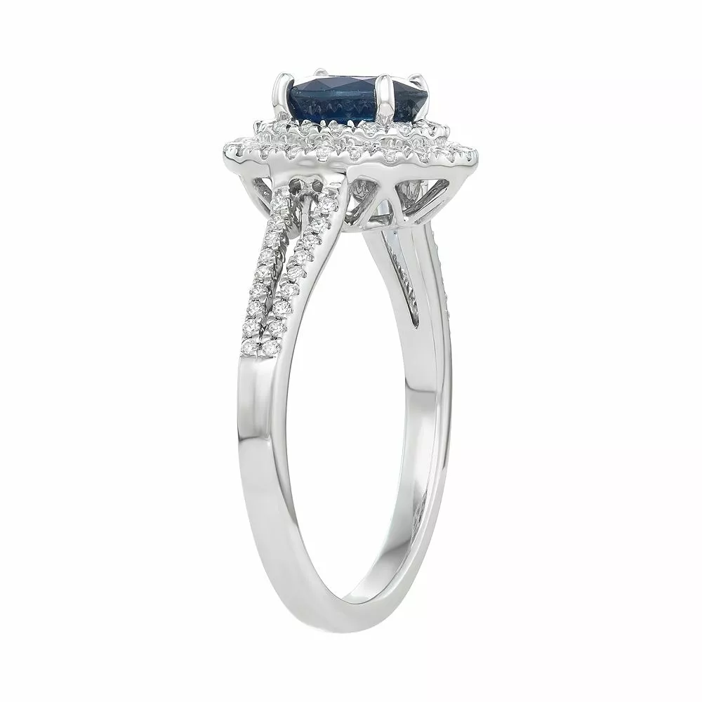 Simply Vera Vera Wang 14k White Gold Sapphire & 1/4 Carat T.W. Diamond Ring - Image 2
