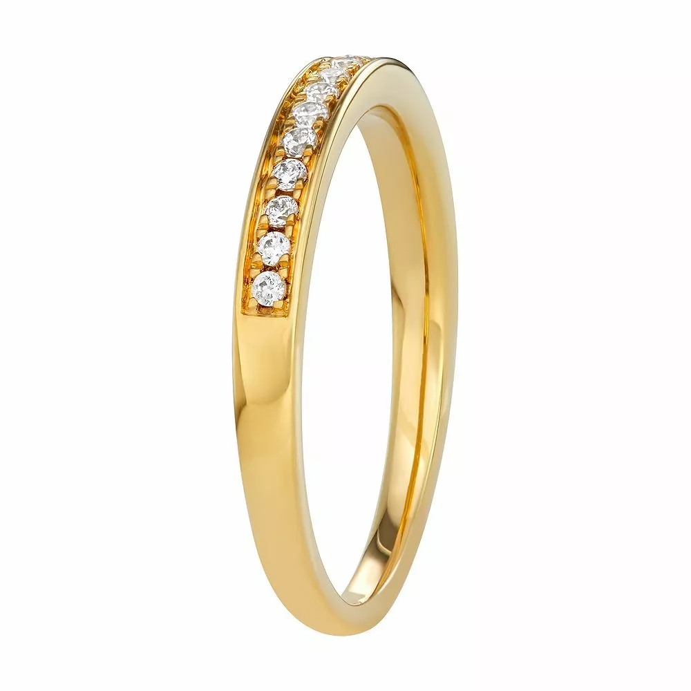 Simply Vera Vera Wang 14k Gold 1/6 Carat T.W. Diamond Wedding Band - Image 4