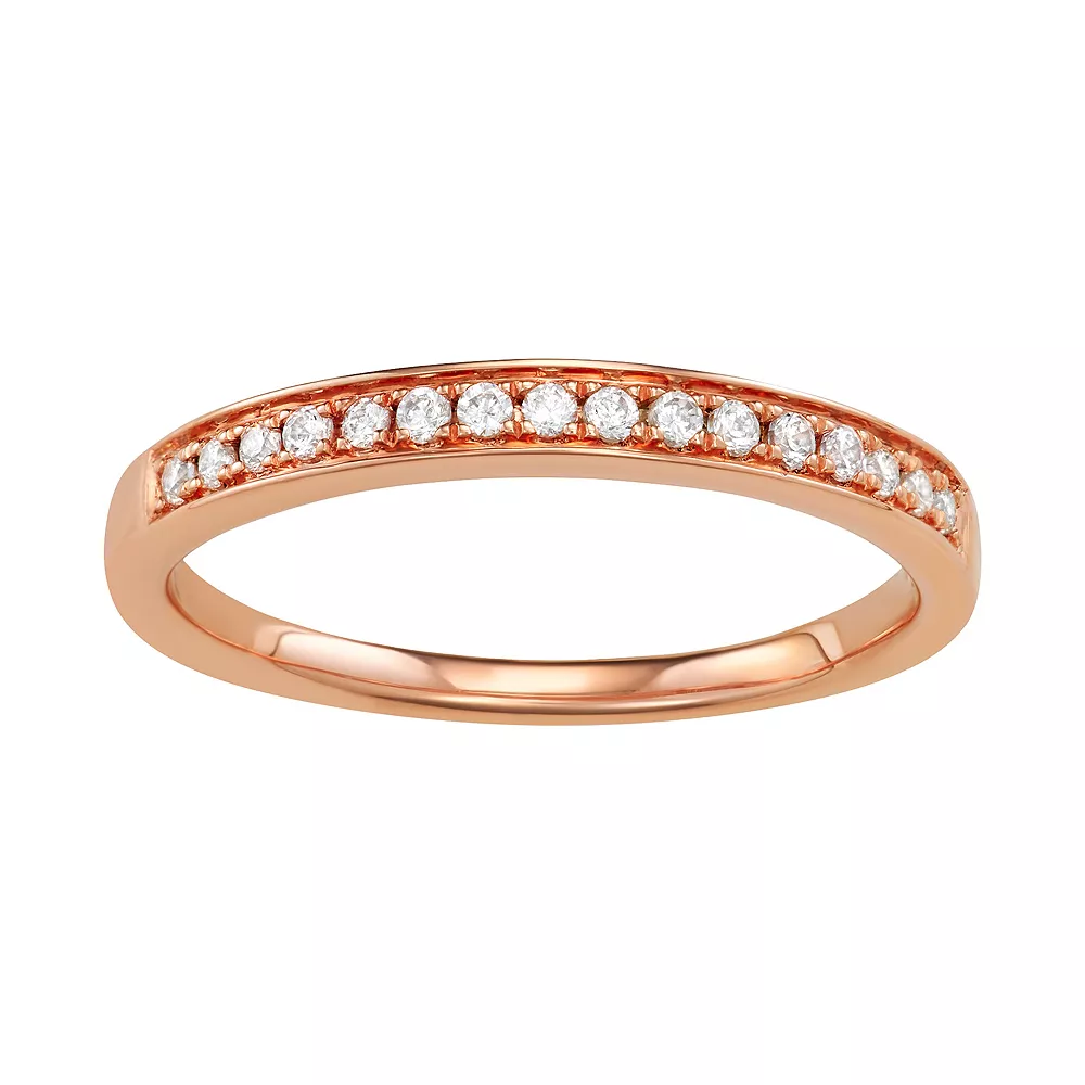 Simply Vera Vera Wang 14k Gold 1/6 Carat T.W. Diamond Wedding Band - Image 3