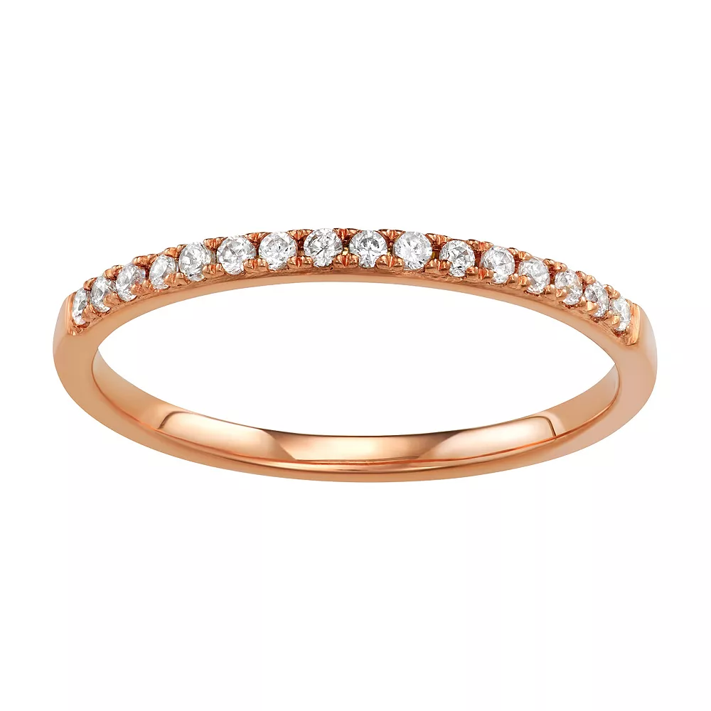 Simply Vera Vera Wang 14k Gold 1/8 Carat T.W. Diamond Wedding Band HI-I2