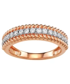 Simply Vera Vera Wang 14k Rose Gold 1/3 Carat T.W. Diamond Wedding Ring