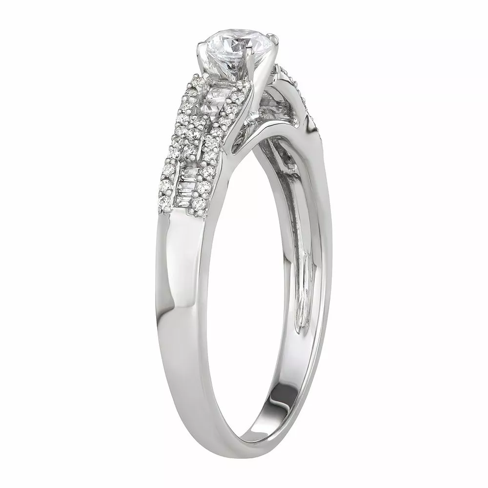 Simply Vera Vera Wang 14k White Gold 1/2 Carat T.W. Diamond Engagement Ring - Image 2