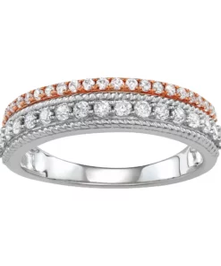 Simply Vera Vera Wang Two Tone 14k Gold 1/2 Carat T.W. Diamond Multi Row Ring