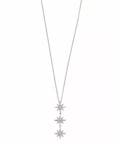Simply Vera Vera Wang Sterling Silver 1/4 Carat T.W. Diamond 3-Star Pendant Necklace