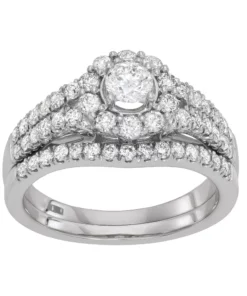 Simply Vera Vera Wang 14k White Gold 1 1/4 Carat T.W. Diamond Engagement Ring Set