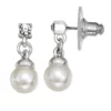 Simply Vera Vera Wang Silver Tone Pearl Drop Earrings
