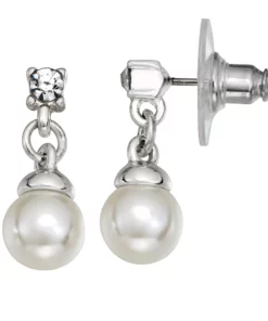 Simply Vera Vera Wang Silver Tone Pearl Drop Earrings