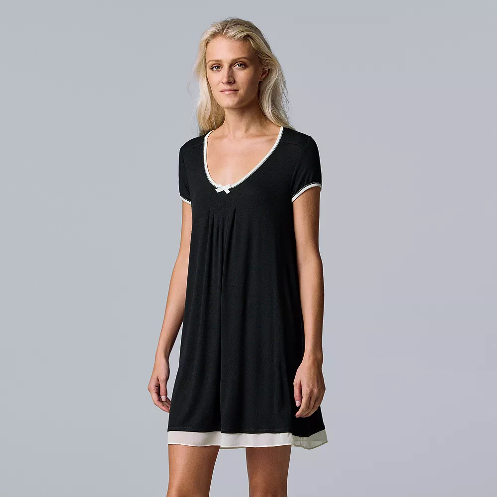Women's Simply Vera Vera Wang Basic Luxury Sleepshirt - Image 2
