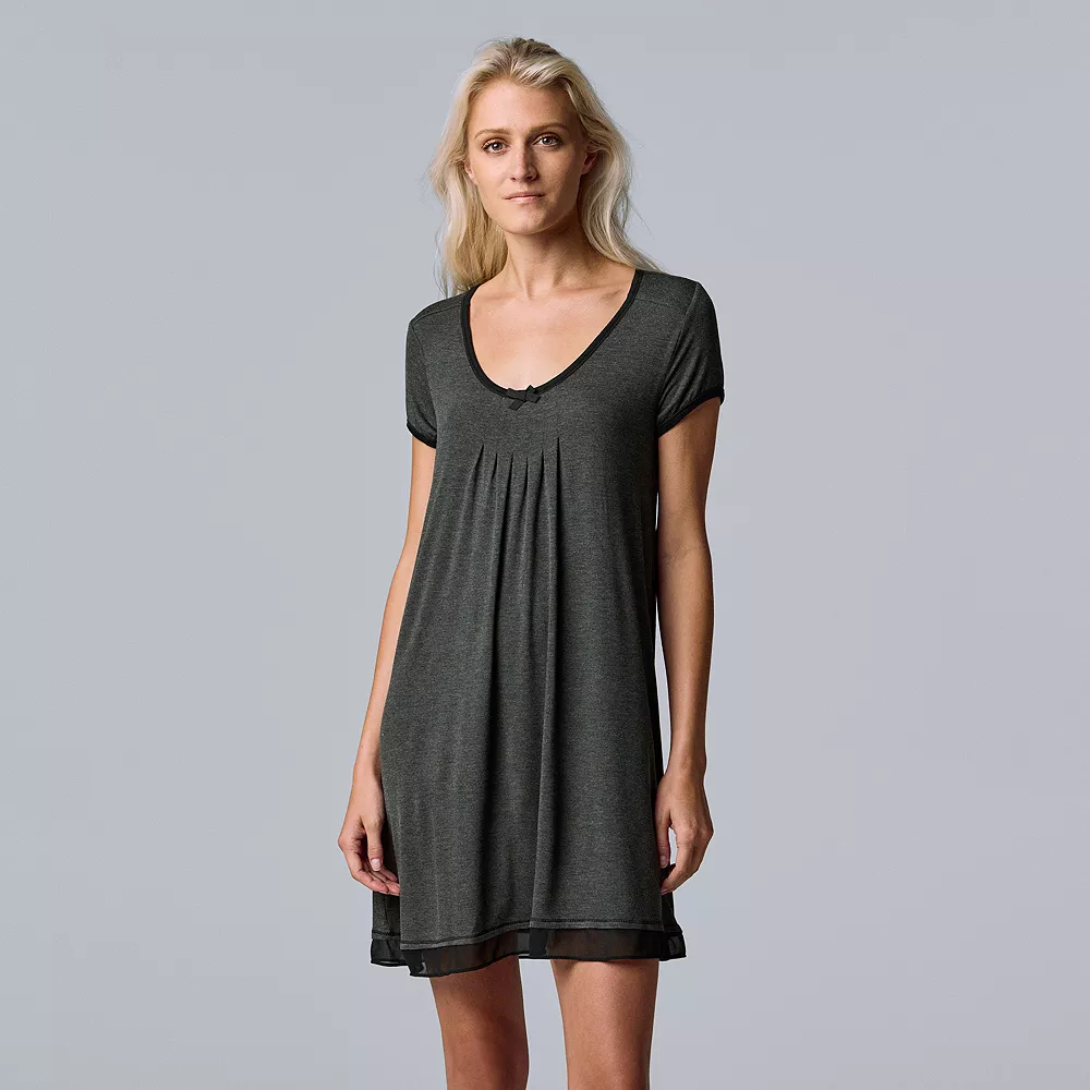 Women's Simply Vera Vera Wang Basic Luxury Sleepshirt