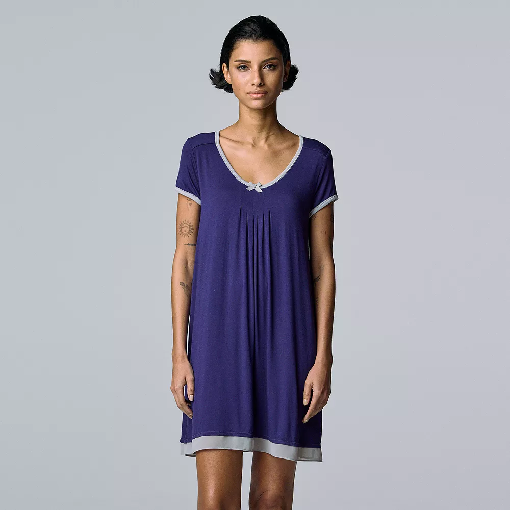 Women's Simply Vera Vera Wang Basic Luxury Sleepshirt - Image 3
