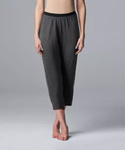 Women's Simply Vera Vera Wang Basic Luxury Pajama Capri Pants