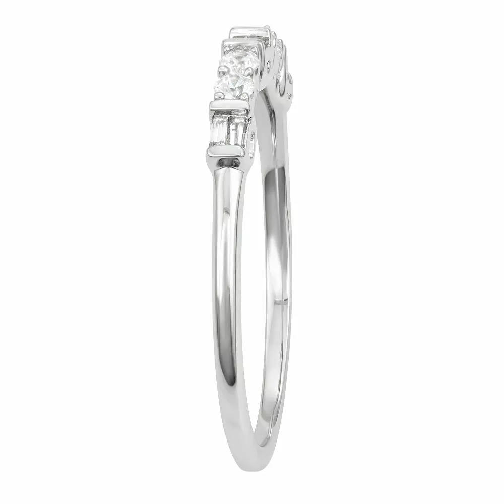 Simply Vera Vera Wang 14k White Gold 1/5 Carat T.W. Diamond Wedding Band - Image 2