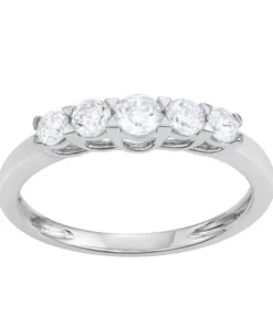Simply Vera Vera Wang 14k White Gold 1/2 Carat T.W. Diamond 5-Stone Ring