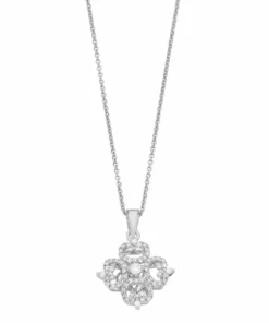 Simply Vera Vera Wang Sterling Silver 1/3 Carat T.W. Diamond Geometric Pendant Necklace