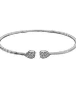 Simply Vera Vera Wang Sterling Silver 1/7 Carat T.W. Diamond Teardrop Cuff Bracelet