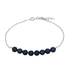 Simply Vera Vera Wang Sterling Silver Dyed Black Freshwater Cultured Pearl Bracelet