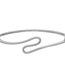 Simply Vera Vera Wang Sterling Silver 1/10 Carat T.W. Diamond Swirl Bangle Bracelet