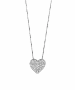 Simply Vera Vera Wang Sterling Silver 1/10 Carat T.W. Diamond Heart Pendant Necklace