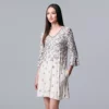 Women's Simply Vera Vera Wang 3/4 Sleeve Sleepshirt