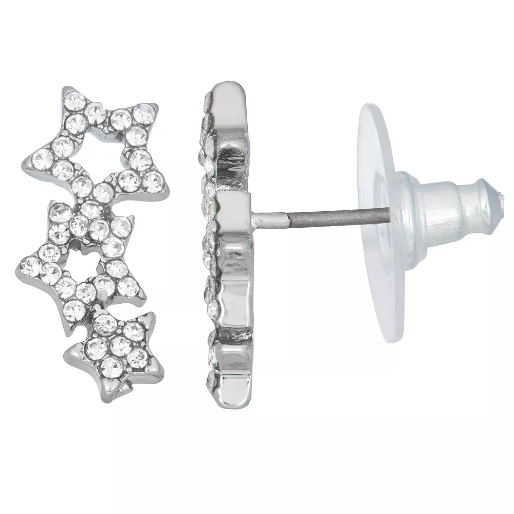Simply Vera Vera Wang Silver Tone Star Crawler Earrings